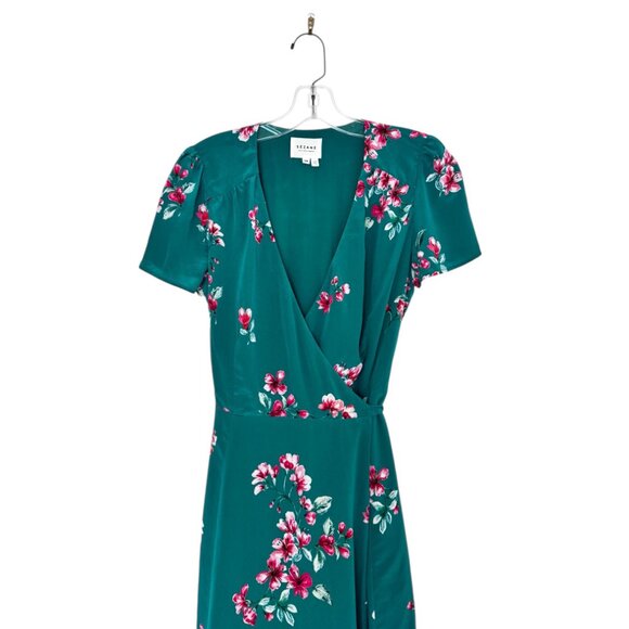 Sézane Anastasia Silk Wrap Dress Size 36 - Picture 4 of 9